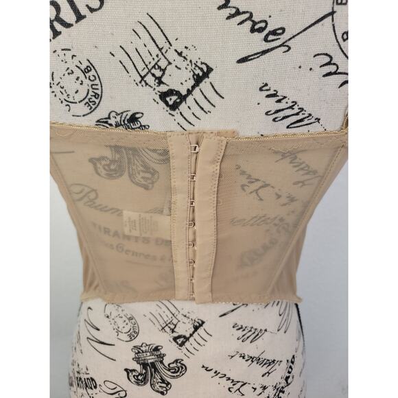 Rampage Lace Overlaid Corset Top SZ S Goth Ravewear Sheer Romantic Fairy Y2K - Picture 7 of 8